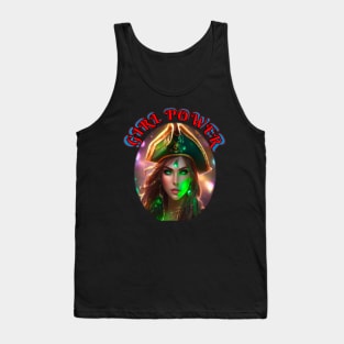 Girl power Green pirate queen Tank Top